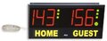 scoreboard repeater-use of a second scoreboards as repeater for volleyball game